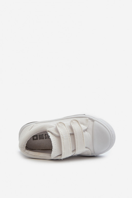 Calzado casual infantil con cierres adhesivos Big Star NN374117 color blanco