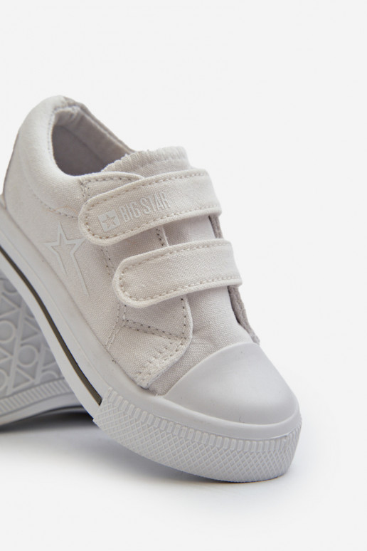 Calzado casual infantil con cierres adhesivos Big Star NN374117 color blanco
