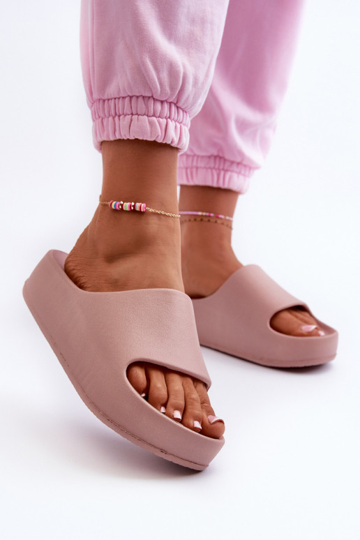 Chanclas de mujer con plataforma Chanclas ligeras rosa Airaplea