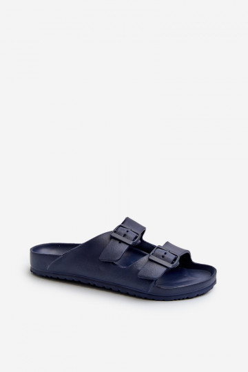 Pantuflas Hombre Light Pantuflas ligeras con hebillas en color azul oscuro Avatara