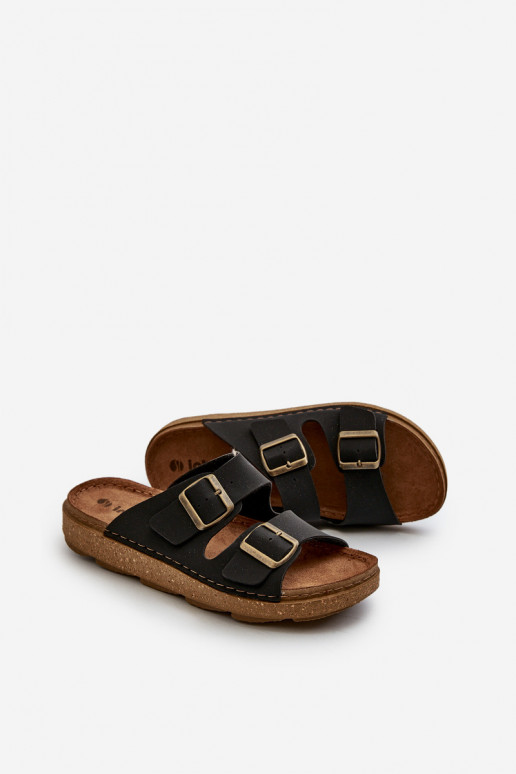 Pantuflas Easy Cómodas Hombre con hebillas Inblu MT000016 color negro Pantuflas Easy Cómodas Hombre con hebillas Inblu MT000016 color negro