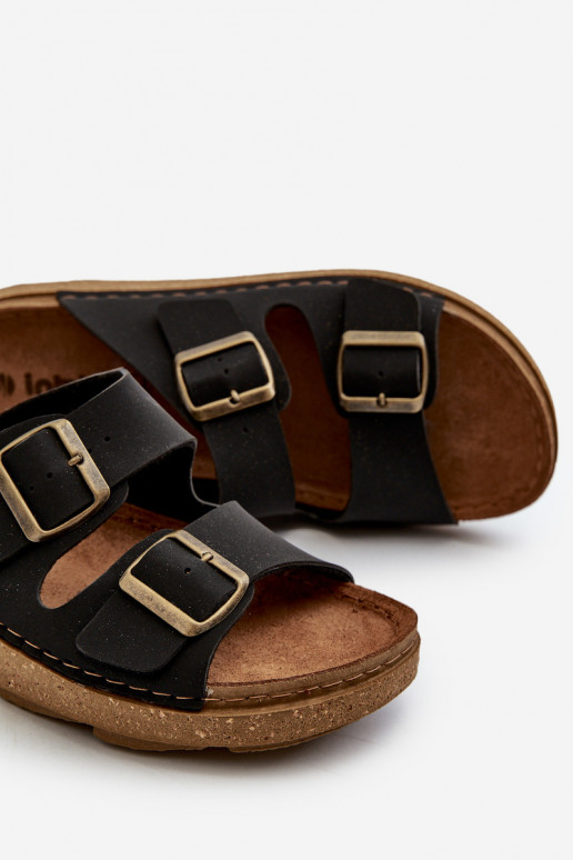 Pantuflas Easy Cómodas Hombre con hebillas Inblu MT000016 color negro Pantuflas Easy Cómodas Hombre con hebillas Inblu MT000016 color negro