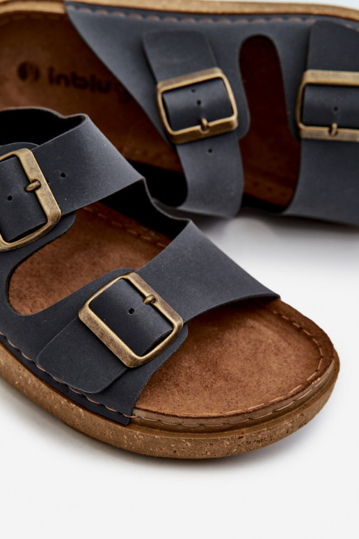 Zapatillas Easy Cómodas Hombre con hebillas Inblu MT000016 azul oscuro Zapatillas Easy Cómodas Hombre con hebillas Inblu MT000016 azul oscuro