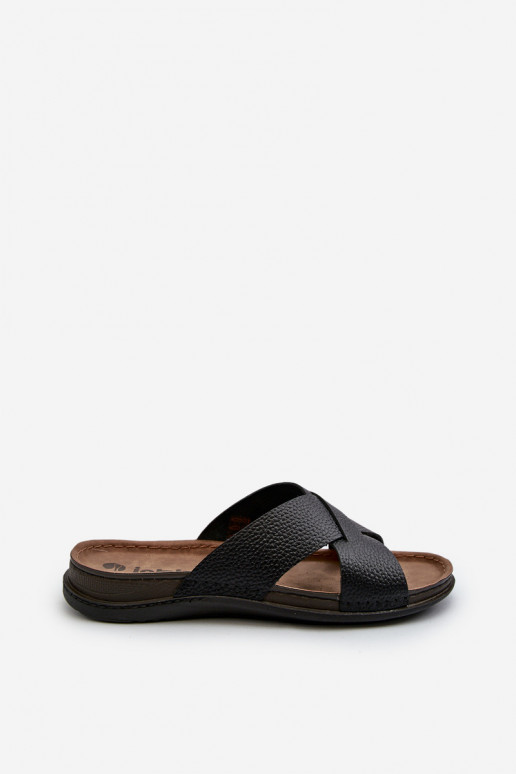 Cómodas pantuflas ligeras de ecopiel Inblu GV00001I negro Cómodas pantuflas ligeras de ecopiel Inblu GV00001I negro