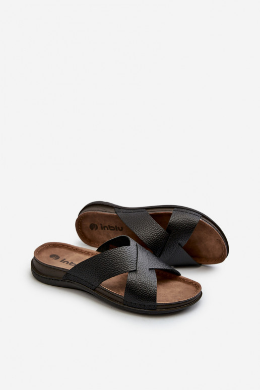 Cómodas pantuflas ligeras de ecopiel Inblu GV00001I negro Cómodas pantuflas ligeras de ecopiel Inblu GV00001I negro