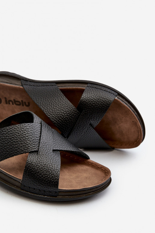 Cómodas pantuflas ligeras de ecopiel Inblu GV00001I negro Cómodas pantuflas ligeras de ecopiel Inblu GV00001I negro