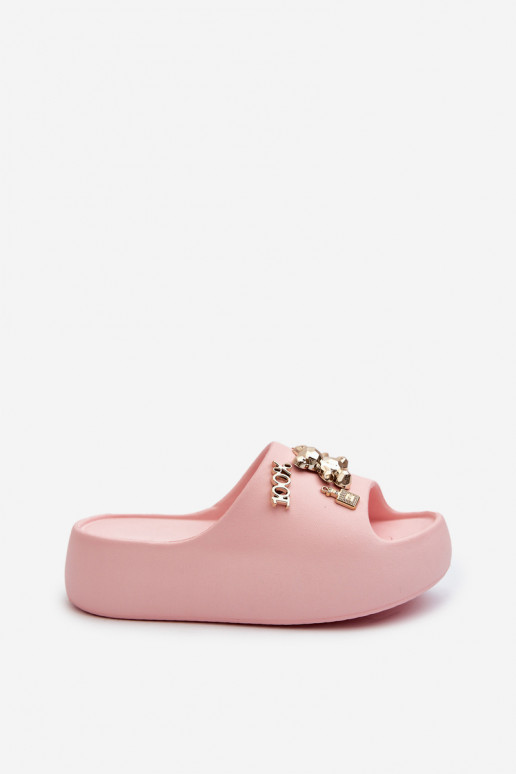 Pantuflas mujer Lengwa Pantuflas ligeras con bonitos detalles en color rosa Orchia