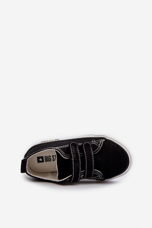 Calzado casual infantil con cierres adhesivos Big Star LL374015 color negro