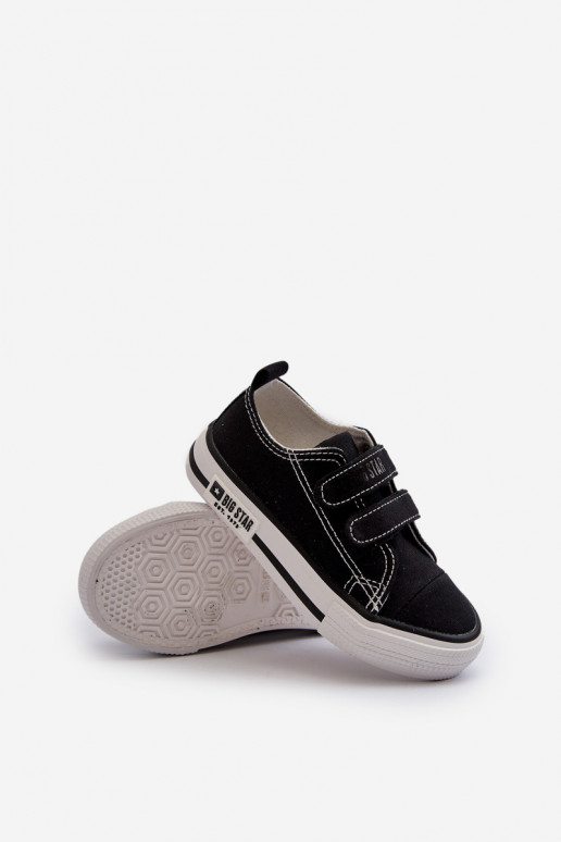 Calzado casual infantil con cierres adhesivos Big Star LL374015 color negro