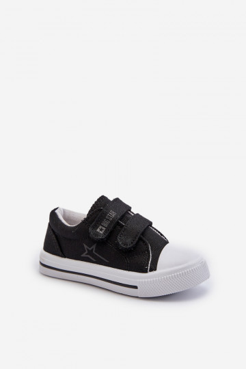 Calzado casual infantil con cierres adhesivos Big Star NN374111 color negro