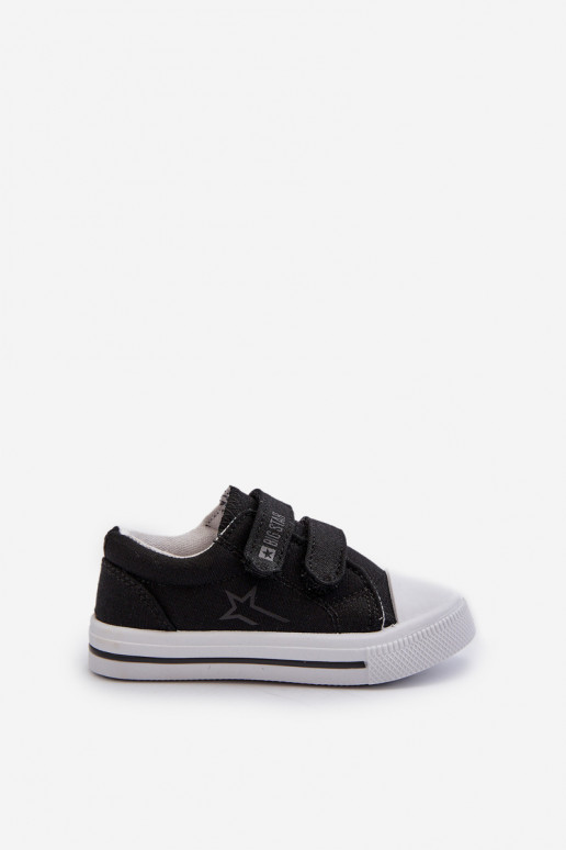Calzado casual infantil con cierres adhesivos Big Star NN374111 color negro