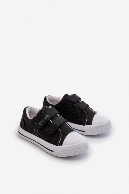 Calzado casual infantil con cierres adhesivos Big Star NN374111 color negro