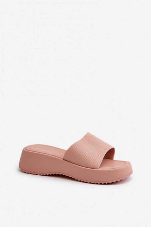 Zapatillas de casa de mujer con plataforma I Koturnie rosa Vimarils Zapatillas de casa de mujer con plataforma I Koturnie rosa Vimarils