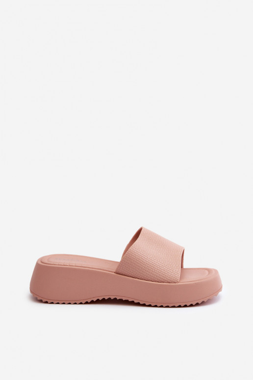 Zapatillas de casa de mujer con plataforma I Koturnie rosa Vimarils Zapatillas de casa de mujer con plataforma I Koturnie rosa Vimarils