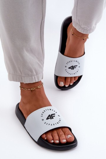 Pantuflas de Mujer 4FMM00FFLIF044A-10S Blanco-negro