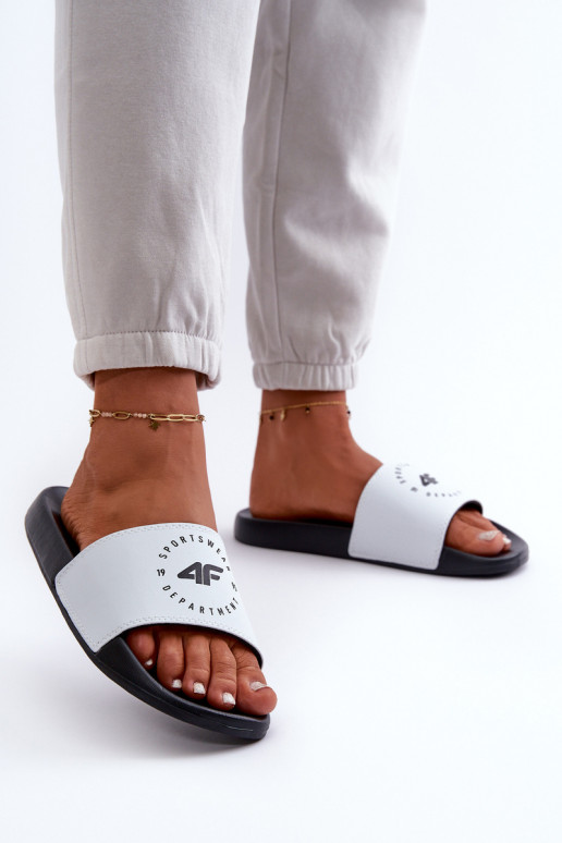 Pantuflas de Mujer 4FMM00FFLIF044A-10S Blanco-negro