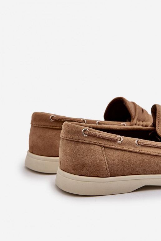 Mocasines de hombre Z en ante ecológico beige Rivanell