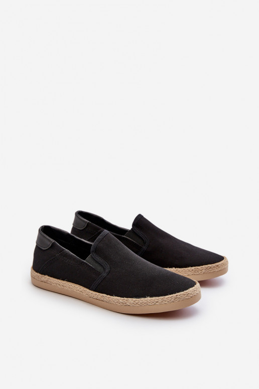 Deportivas alpargatas de hombre Su Braid color negro Fenen