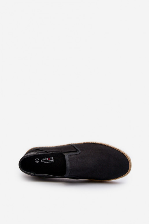 Deportivas alpargatas de hombre Su Braid color negro Fenen