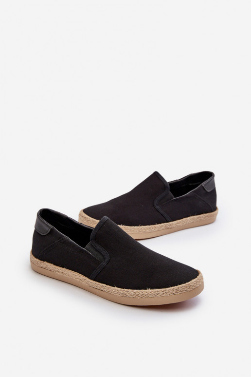 Deportivas alpargatas de hombre Su Braid color negro Fenen
