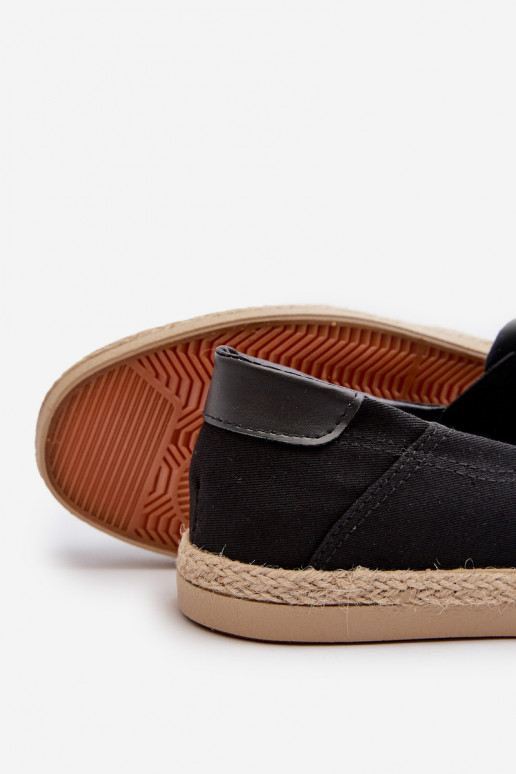 Deportivas alpargatas de hombre Su Braid color negro Fenen