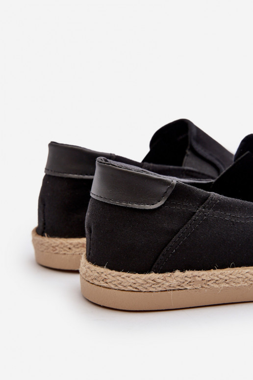 Deportivas alpargatas de hombre Su Braid color negro Fenen