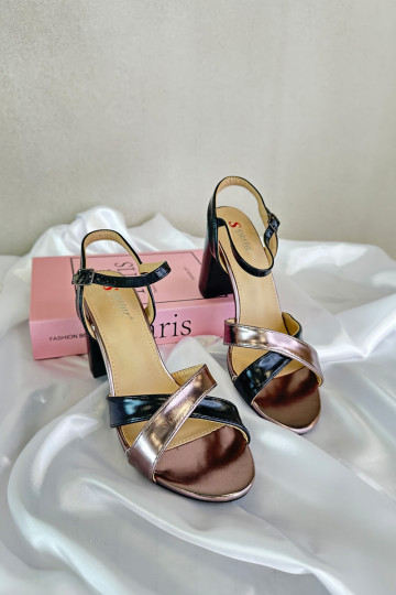 Eko Oda Elegantes sandalias tacón Record color negro Abilica 2