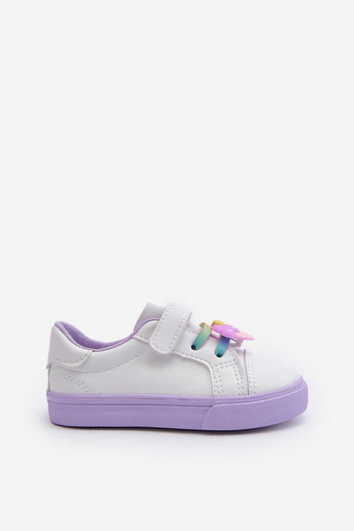 Zapatillas deportivas para niños calzado informal Z Przypinku Color blanco-morado Pennyn