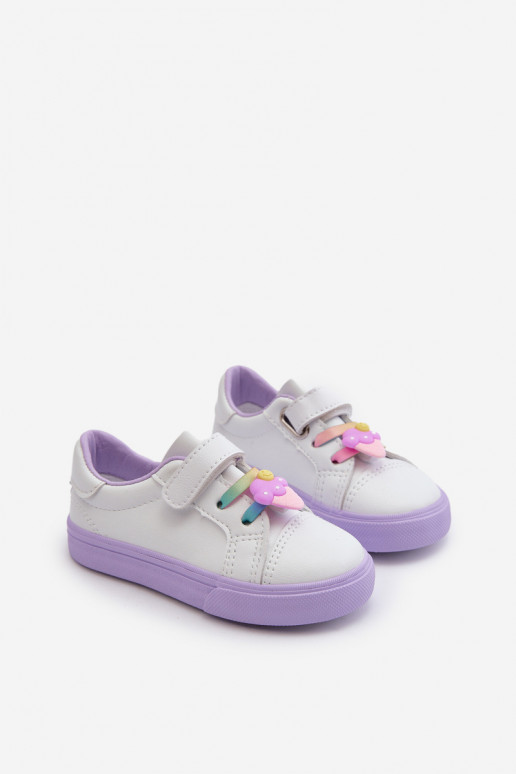 Zapatillas deportivas para niños calzado informal Z Przypinku Color blanco-morado Pennyn