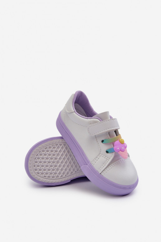 Zapatillas deportivas para niños calzado informal Z Przypinku Color blanco-morado Pennyn