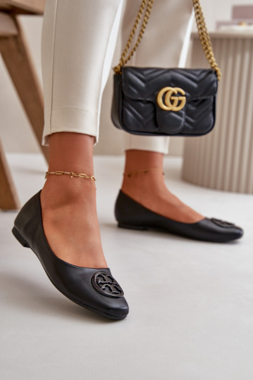 bailarinas Femenino con adornos Eko Piel de color negro Rhodike