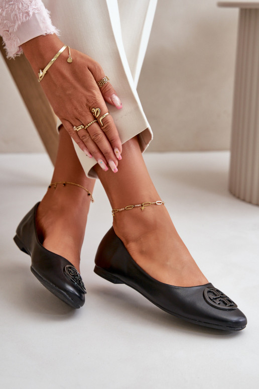 bailarinas Femenino con adornos Eko Piel de color negro Rhodike