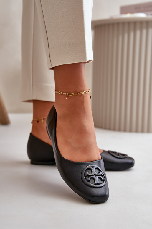 bailarinas Femenino con adornos Eko Piel de color negro Rhodike