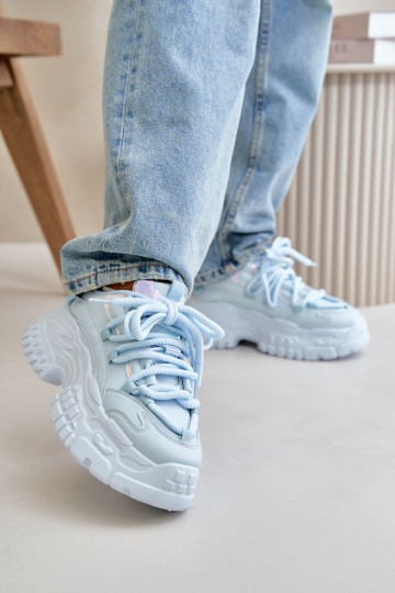 Zapatillas modelo zapatos Mujer con suela masiva de moda color azul Nevela