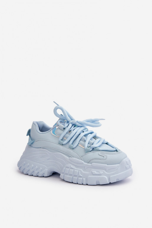 Zapatillas modelo zapatos Mujer con suela masiva de moda color azul Nevela