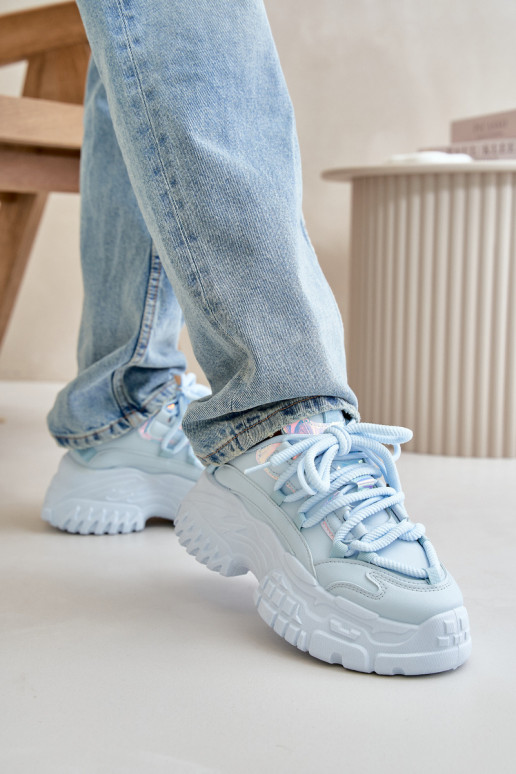 Zapatillas modelo zapatos Mujer con suela masiva de moda color azul Nevela