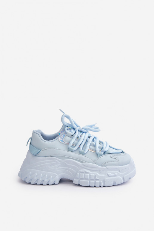 Zapatillas modelo zapatos Mujer con suela masiva de moda color azul Nevela