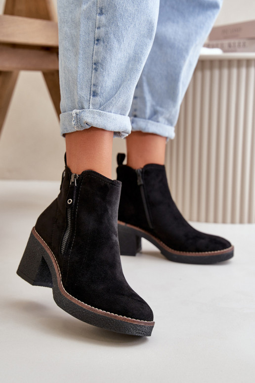 Botas de mujer calefactables Z fabricadas en ecogamuza color negro Velarilla