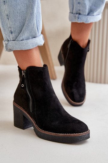 Botas de mujer calefactables Z fabricadas en ecogamuza color negro Velarilla 2