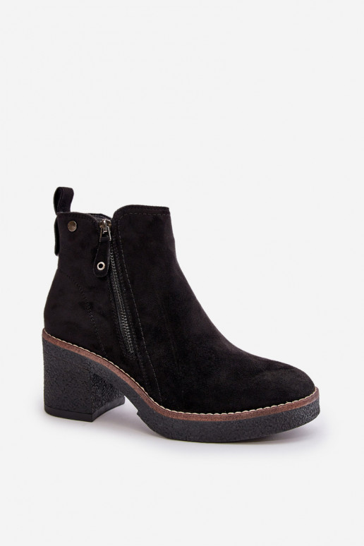 Botas de mujer calefactables Z fabricadas en ecogamuza color negro Velarilla