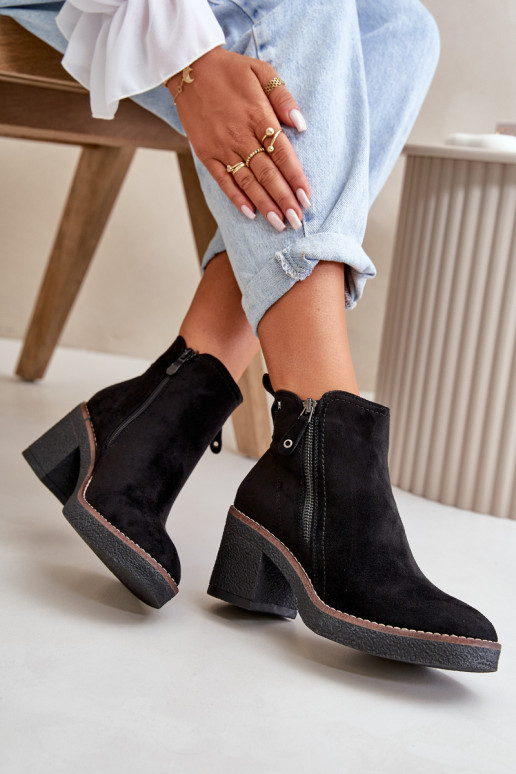 Botas de mujer calefactables Z fabricadas en ecogamuza color negro Velarilla