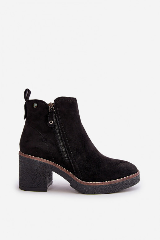 Botas de mujer calefactables Z fabricadas en ecogamuza color negro Velarilla