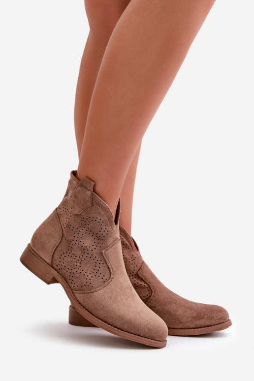 Botas caladas Femenino con tacones anchos color marrón S.Barski HY42-151 Botas caladas Femenino con tacones anchos color marrón S.Barski HY42-151