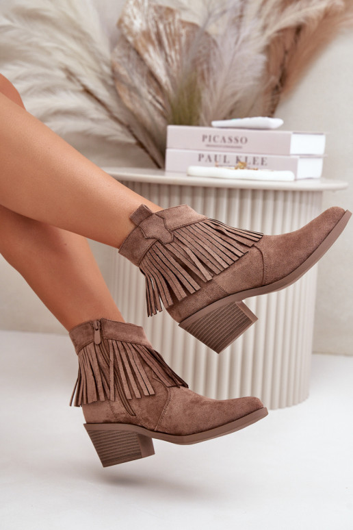 botas estilo vaquero Femenino Al castillo de gamuza ecológicaoAe color marrón S.Barski HY42-127 botas estilo vaquero Femenino Al castillo de gamuza ecológicaoAe color marrón S.Barski HY42-127