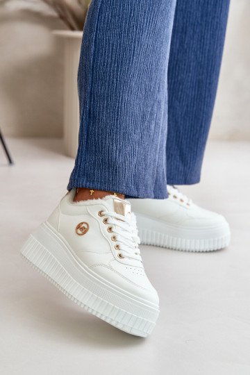 Zapatillas modelo zapatos. zapatillas Femenino calentamiento con suelas masivas de moda el color blanco Ardiela 2