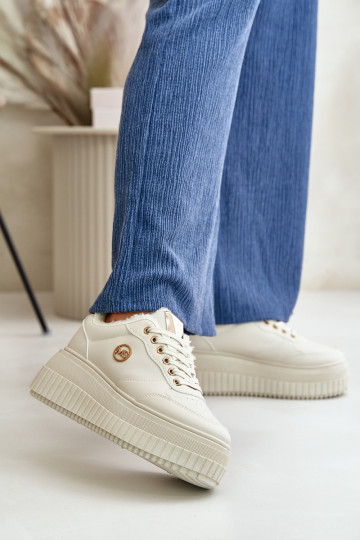 Zapatillas de deporte modelo calzado deportivo Mujer calentadas con suelas macizas de moda beige Ardiela