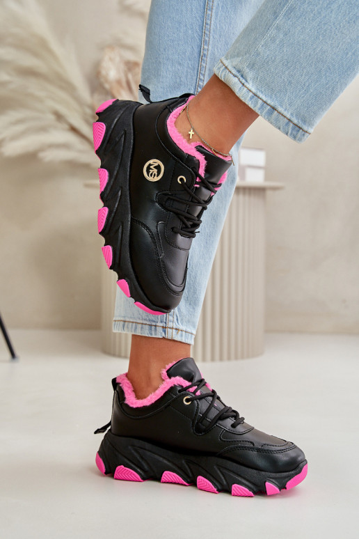 calentamiento zapatillas Femenino con cordones con una plataforma de color negro Bialoa calentamiento zapatillas Femenino con cordones con una plataforma de color negro Bialoa