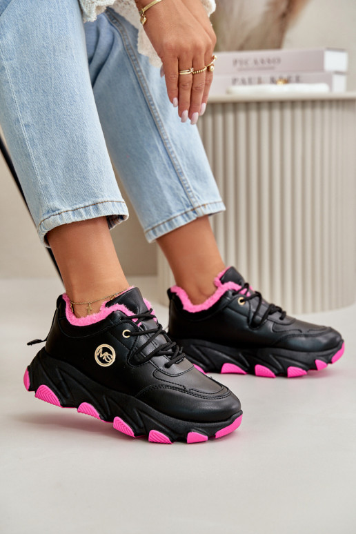 calentamiento zapatillas Femenino con cordones con una plataforma de color negro Bialoa calentamiento zapatillas Femenino con cordones con una plataforma de color negro Bialoa