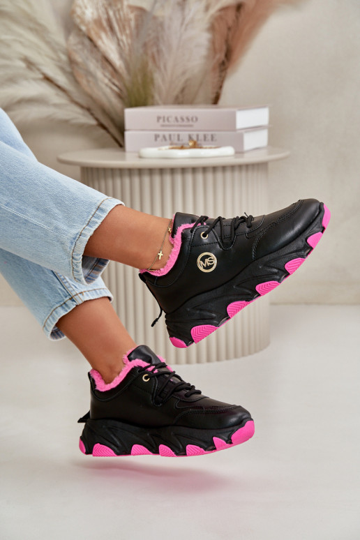 calentamiento zapatillas Femenino con cordones con una plataforma de color negro Bialoa calentamiento zapatillas Femenino con cordones con una plataforma de color negro Bialoa