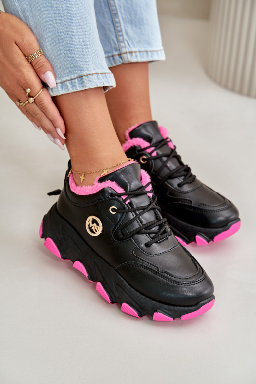 calentamiento zapatillas Femenino con cordones con una plataforma de color negro Bialoa calentamiento zapatillas Femenino con cordones con una plataforma de color negro Bialoa